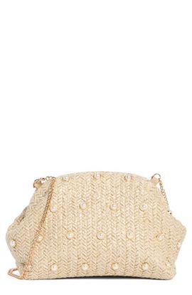Olga Berg Olga Berg Kaia Studded Woven Clutch