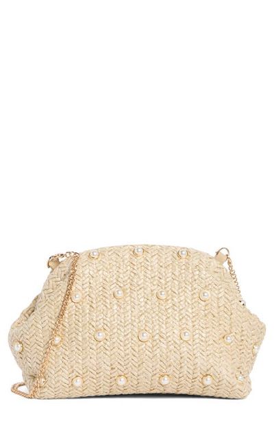Olga Berg Olga Berg Kaia Studded Woven Clutch