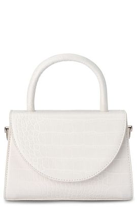 Olga Berg Olga Berg Nadia Croc Embossed Faux Leather Top Handle Bag