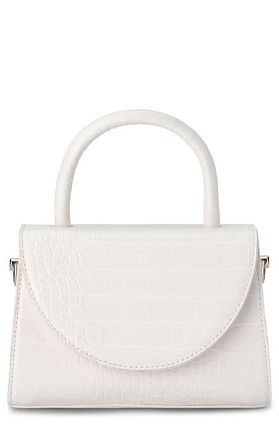 Olga Berg Olga Berg Nadia Croc Embossed Faux Leather Top Handle Bag