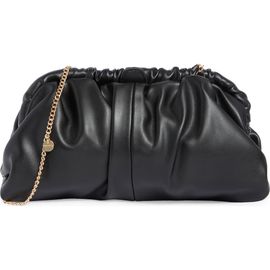 Olga Berg Olga Berg Nix Gathered Soft Faux Leather Frame Clutch