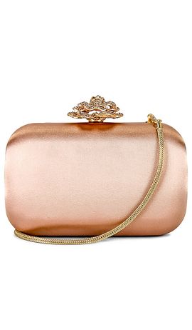 olga berg olga berg Rosa Crystal Lock Clutch