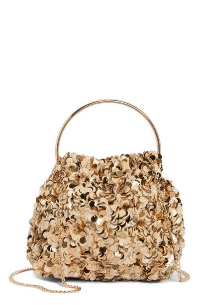 Olga Berg Olga Berg Sharma Sequin Pouch Bag