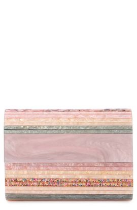 Olga Berg Olga Berg Tacer Acrylic Foldover Clutch