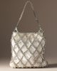 Olga Berg Silk Crystal Cage Handbag - 1