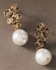 Olive & Piper Alessandra Rosette Pearl Drop Earrings - 1