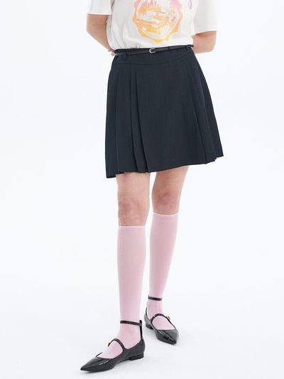 OLIVE DES OLIVE A-Line Pleated Skirt OW4SS3000
