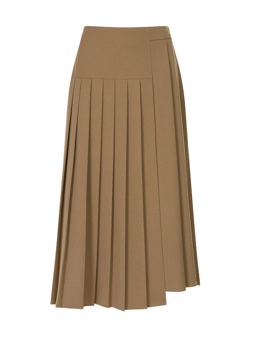 OLIVE DES OLIVE Asymmetric Pleats Skirt OH4XS1400