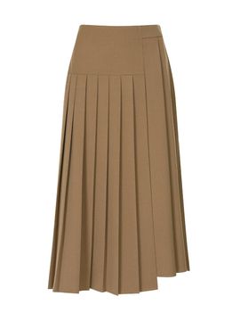 OLIVE DES OLIVE Asymmetric Pleats Skirt OH4XS1400