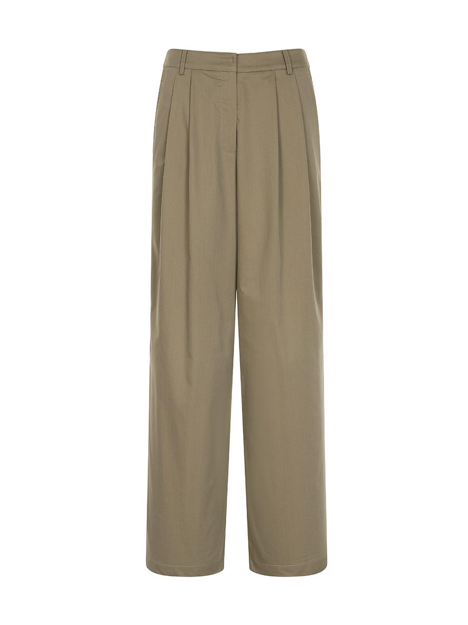 OLIVE DES OLIVE Bamboo Double Chin Slim Fit Slacks (OH5SL2840)