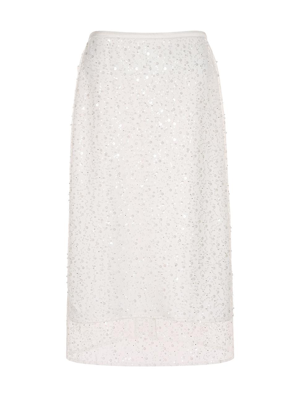 OLIVE DES OLIVE Beaded Point H-Line Skirt (OW5MS3620)