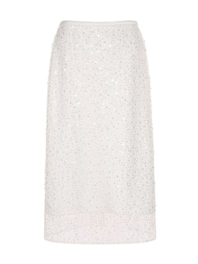 OLIVE DES OLIVE Beaded Point H-Line Skirt (OW5MS3620)