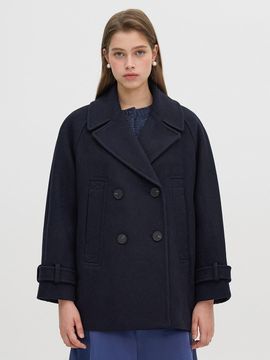 OLIVE DES OLIVE Big Tailored Collar Double Half Coat OW4WHA570