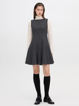 OLIVE DES OLIVE Boat neck fit and flare sleeveless dress OW4WOA290