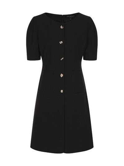 OLIVE DES OLIVE Boat Neck Volume Sleeve Dress OW4MO457A