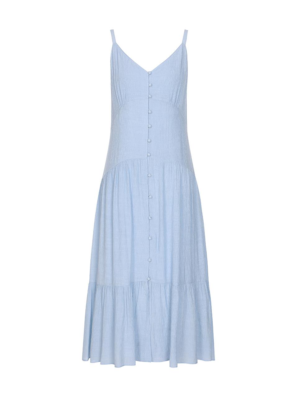 OLIVE DES OLIVE Button Detail Sleeveless Dress - 2colors