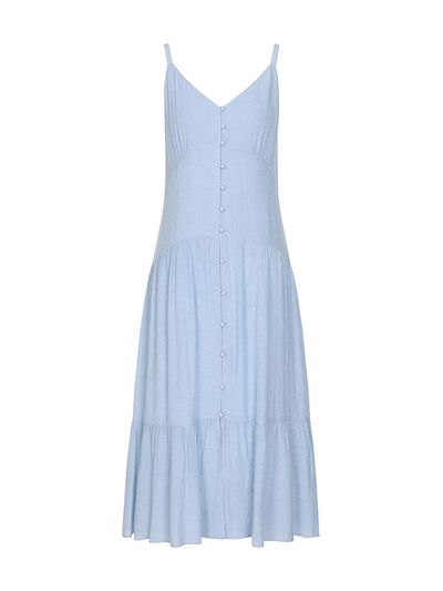 OLIVE DES OLIVE Button Detail Sleeveless Dress - 2colors