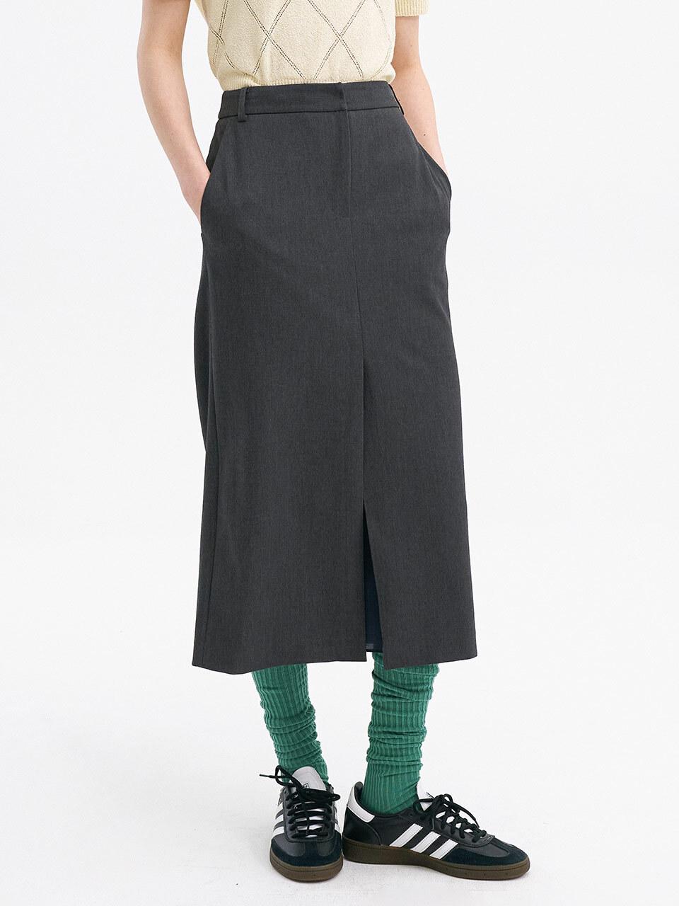 OLIVE DES OLIVE Contrast Trim Point Skirt OW4SS2290