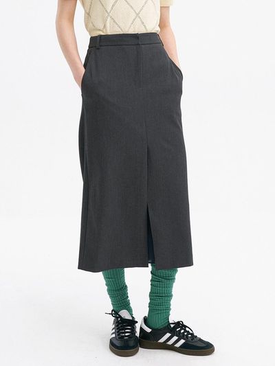 OLIVE DES OLIVE Contrast Trim Point Skirt OW4SS2290