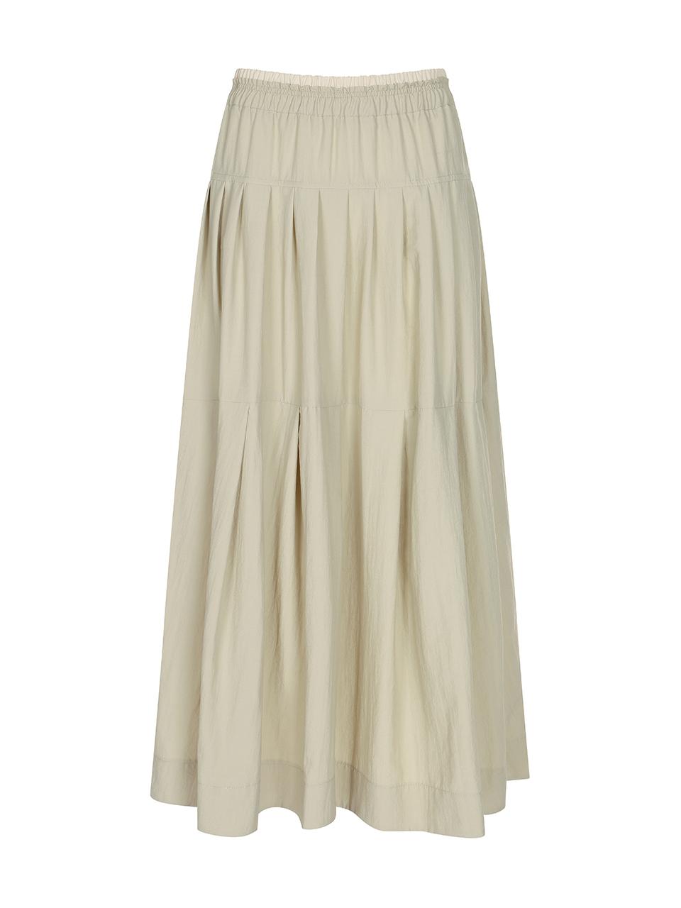 OLIVE DES OLIVE Double Tuck Flare Skirt