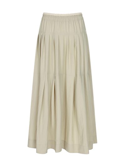 OLIVE DES OLIVE Double Tuck Flare Skirt
