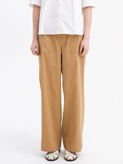 OLIVE DES OLIVE Elastic Band Basic Pants