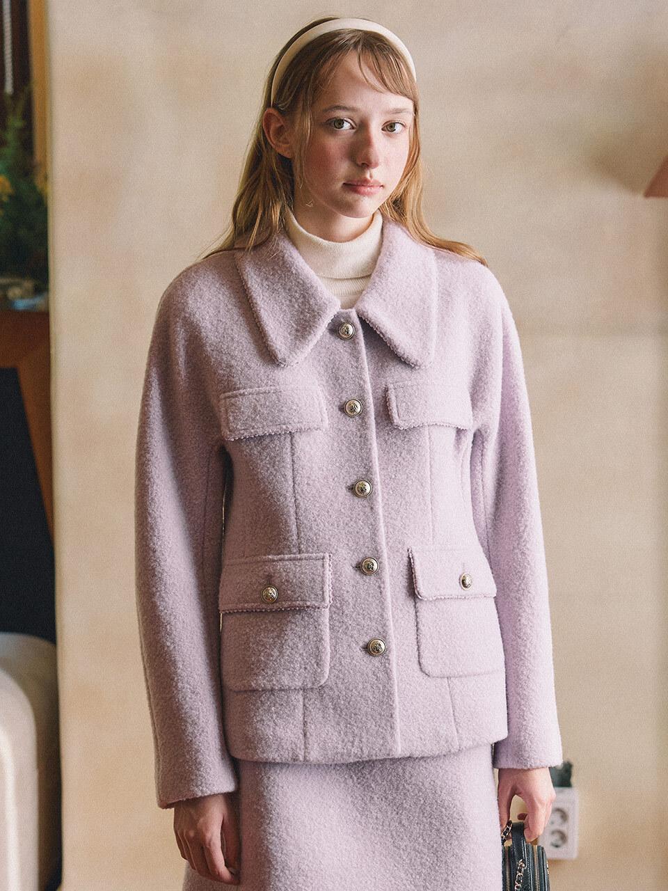 OLIVE DES OLIVE flap pocket boucle single jacket OW4WJA010