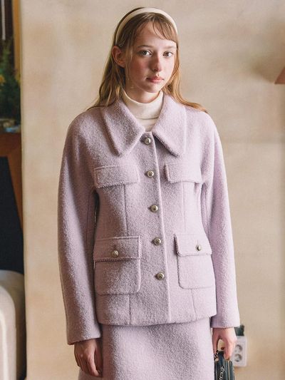 OLIVE DES OLIVE flap pocket boucle single jacket OW4WJA010