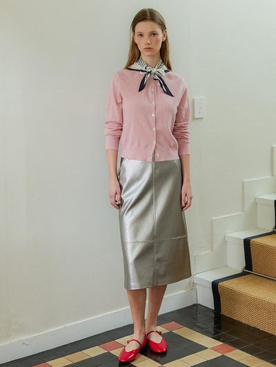 OLIVE DES OLIVE H-line Eco Leather Skirt OL4AS8660