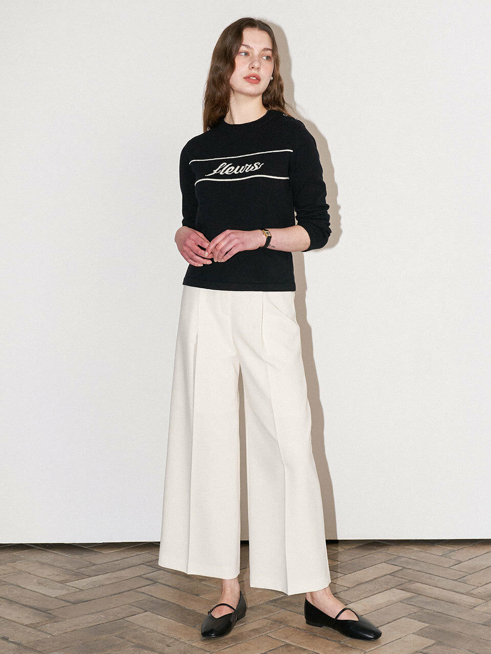 OLIVE DES OLIVE One-tuck Wide Pants OW3SL1550