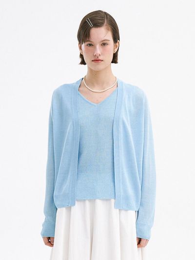 OLIVE DES OLIVE Open Knit Cardigan