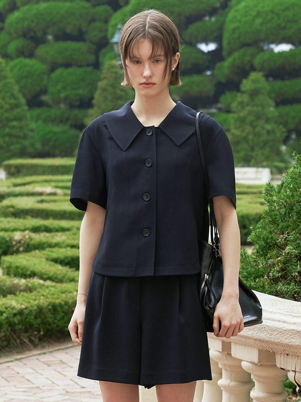 OLIVE DES OLIVE Outer-Style Seam Line Blouse OW4MB5240