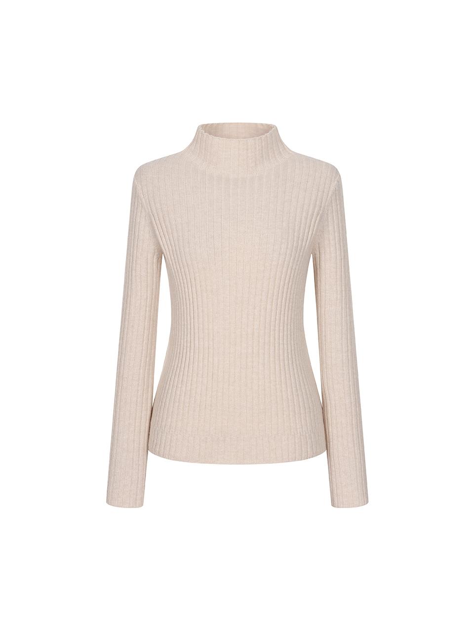 OLIVE DES OLIVE ribbed half-neck knitwear pullover OK4WP9010