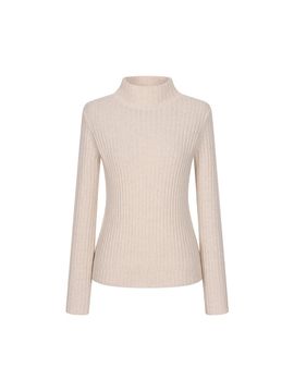 OLIVE DES OLIVE ribbed half-neck knitwear pullover OK4WP9010