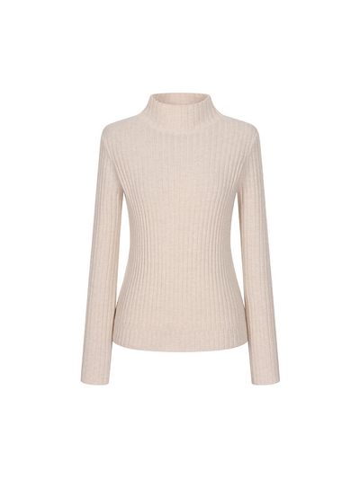 OLIVE DES OLIVE ribbed half-neck knitwear pullover OK4WP9010