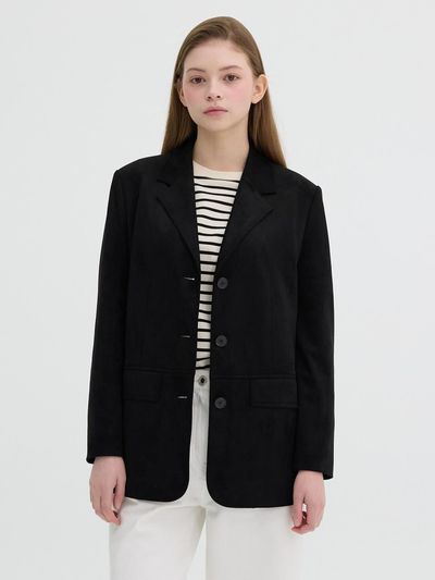 OLIVE DES OLIVE Slim-fit Polyester Single Jacket (OW5XJ1010)