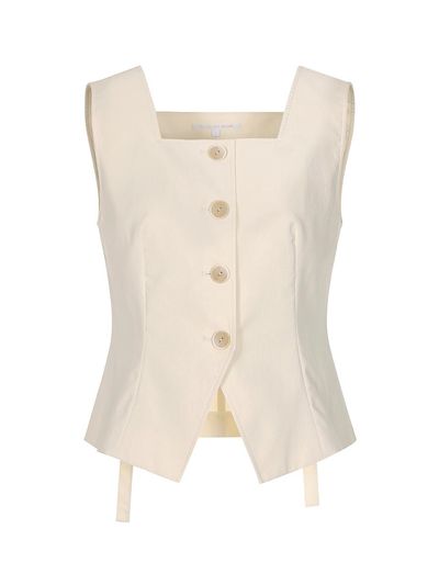 OLIVE DES OLIVE Square Neck Vest - 2colors