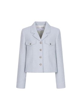 OLIVE DES OLIVE Tweed Single Cropped Jacket (OW5SJ1590)
