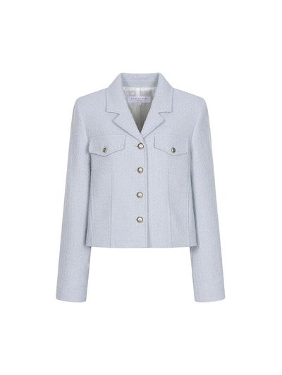 OLIVE DES OLIVE Tweed Single Cropped Jacket (OW5SJ1590)