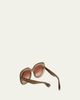 Oliver Peoples Jesson Round Semi-Transparent Acetate Sunglasses - 2