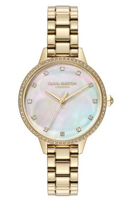Olivia Burton Olivia Burton Captivate Mother-of-Pearl & Crystal Bracelet Watch, 34mm