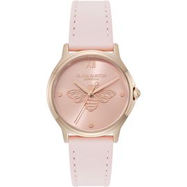 Olivia Burton Olivia Burton Classic Bee Leather Strap Watch, 30mm