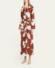 Olivia von Halle Capability Swan-Print Silk Robe - 4
