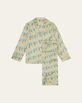 Olivia von Halle Lila Loulou Printed Silk Satin Pajama Set