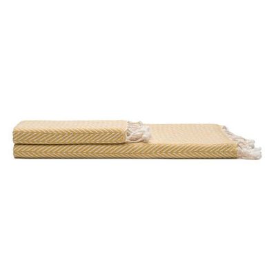 Oliviera Home Oliviera Home Herringbone Turkish Cotton Bath and Hand Towel - Set