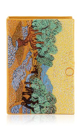 Olympia Le-Tan Olympia LeTan Olive Trees Velvet Clutch
