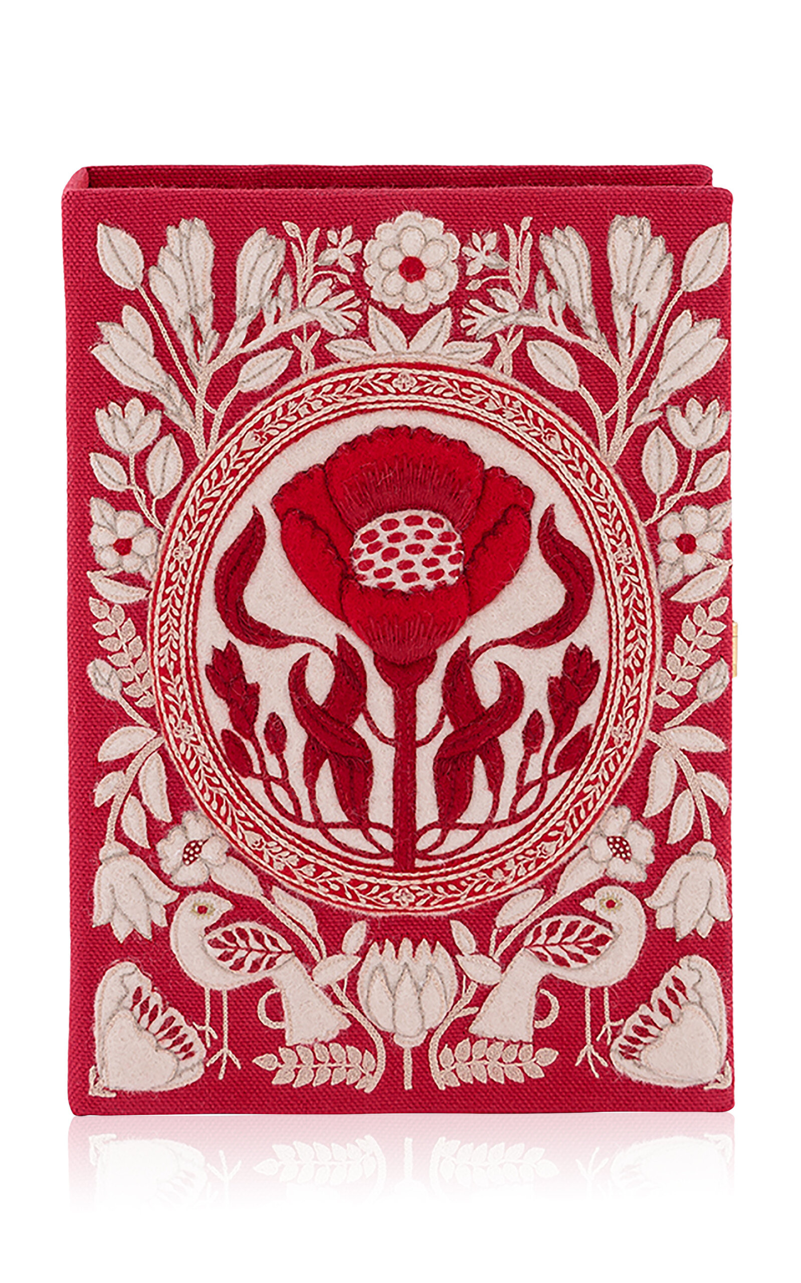 Olympia Le-Tan Olympia LeTan The Scarlet Garden Velvet Clutch