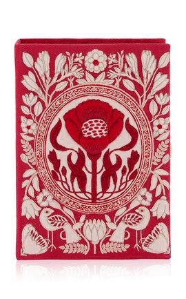 Olympia Le-Tan Olympia LeTan The Scarlet Garden Velvet Clutch
