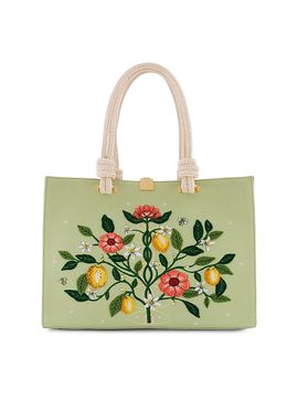 Olympia Le Tan Women's Botanical Chic Medium Embroidered Tote Bag