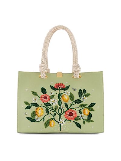 Olympia Le Tan Women's Botanical Chic Medium Embroidered Tote Bag